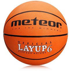 Piłka 6 koszykowa Meteor Layup pomarańczowa 7054
