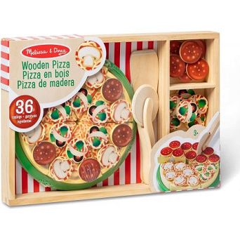 Malissa Pizza drewniana z nożykiem 