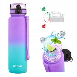 Bidon sportowy 1000ml Meteor fioletowy/błękitny - 2