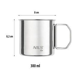 Zestaw 4 kubków Nils Camp ze stali nierdz. NC1762 - 4