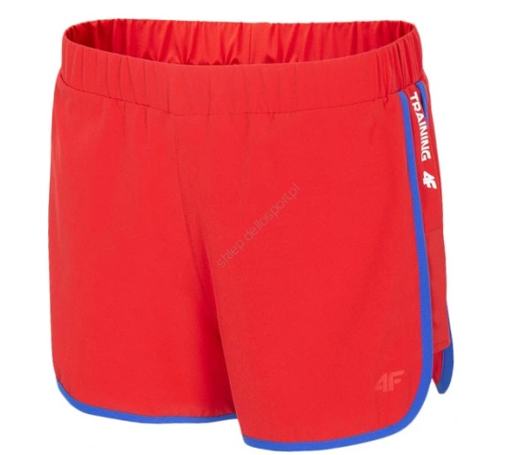 Spodenki damskie fitness 4F czerwony SKDF001 H4L20