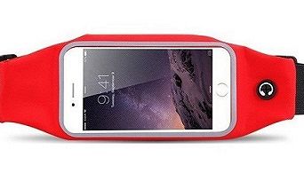 Saszetka nerka na telefon 5.5" czerwona