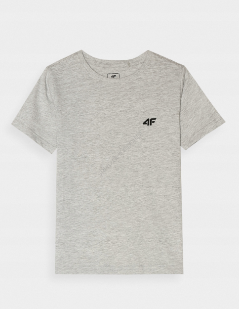 Tshirt chłodny jasny szary melanż M1116