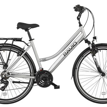 Rower 28" Ravio Cay srebny satyna D 19"