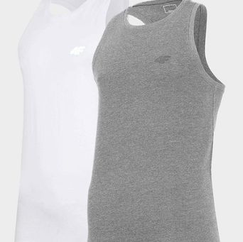 Tshirt biały+szary melanż TSM010 