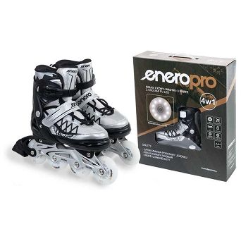 Łyżworolki Enero 4w1 Pro Led szaro-czarne