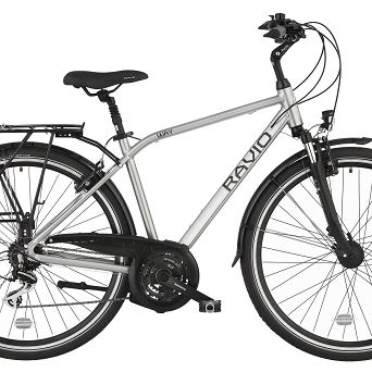 Rower 28" Ravio Way alu srebna satyna M 19"