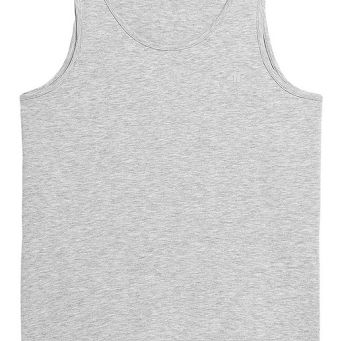 Tshirt chłodny jasny szary melanż F581