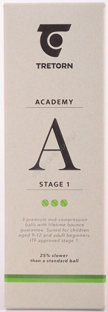 Piłki tenisa ziemnego Tretorn Academy 3T51 473624 3 sztuki