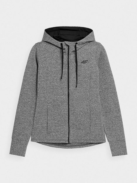 Bluza damska fitness 4F chłodny jasny szary melanż BLDF350 H4L22