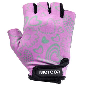 Rękawiczki XS rowerowe Meteor Kids Flower 23374