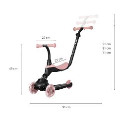 Hulajnoga Qplay Sema Evo 3w1 Coral Pink - 2