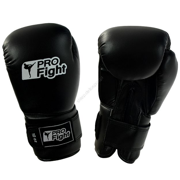 Rękawice bokserskie Profight PVC czarny 14