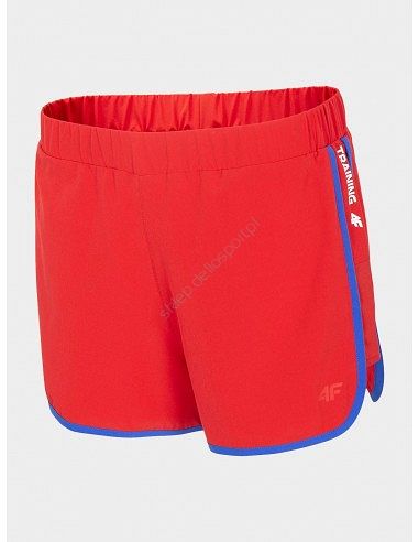 Spodenki damskie fitness 4F czerwony SKDF001 H4L20