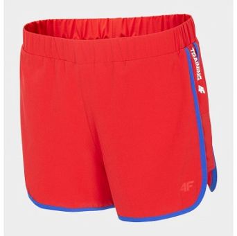 Spodenki damskie fitness 4F czerwony SKDF001 H4L20