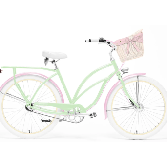 Rower 28" Embassy Cruiser 3B Pistachio Deluxe + Kosz biały