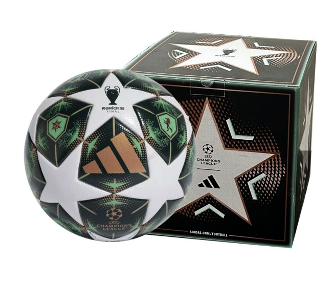 Piłka nożna adidas UCL League 24/25 Knockout Stages Box zielono-biała JM4205 roz. 5