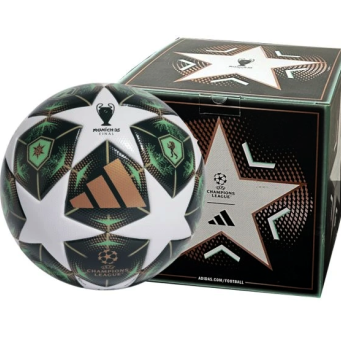 Piłka nożna adidas UCL League 24/25 Knockout Stages Box zielono-biała JM4205 roz. 5