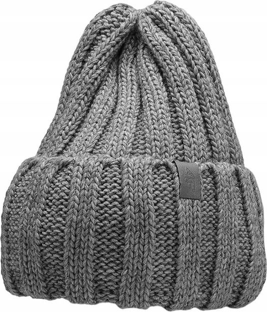 Czapka one size ciemny szary melanż CAD016 