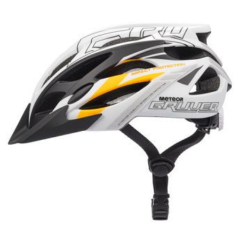 Kask S (52-56)  Meteor GRUVER white/black/orange