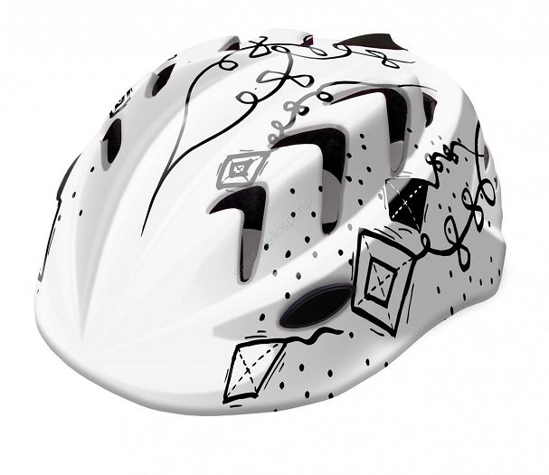 Kask XS B-skin Kidy Pro Kites 44-48 cm biało/czarny