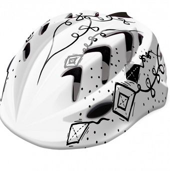 Kask XS B-skin Kidy Pro Kites 44-48 cm biało/czarny
