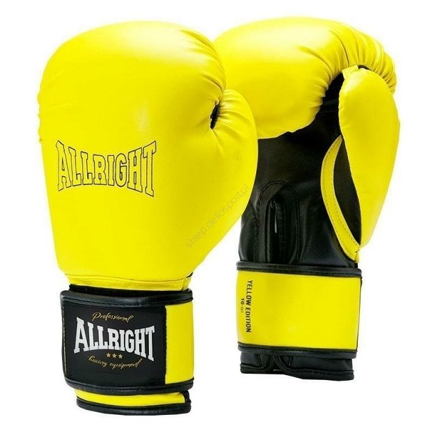 Rękawice boks. 12oz żółte Allright SW02033