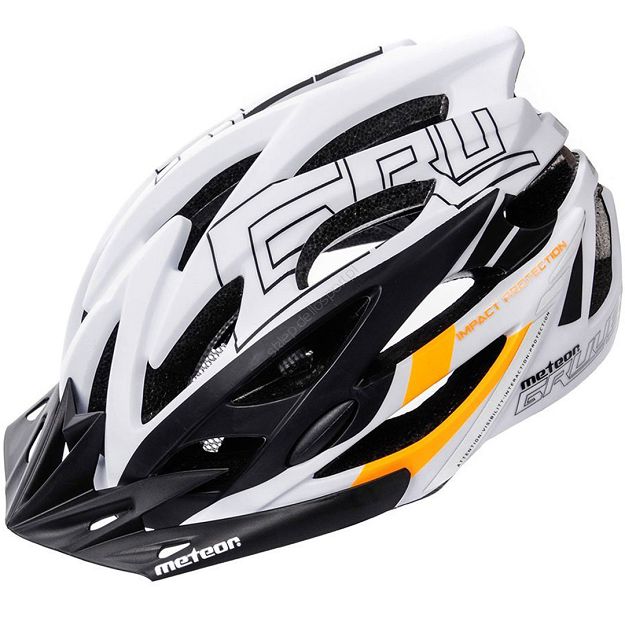 Kask M (55-58)  Meteor GRUVER white/black/orange
