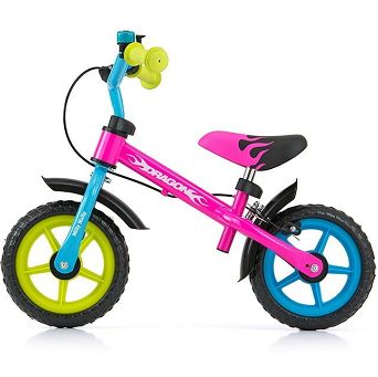 Rowerek biegowy Milly Mally Dragon z hamulcem Multicolor