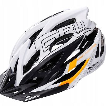Kask L (58-61)  Meteor GRUVER white/ black/orange 