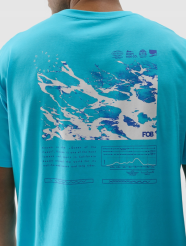 Tshirt błękit turkusowy M2131 - 2