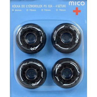 Kółka do łyżworolek Mico PU 64mmx24mm