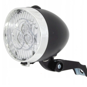 Lampa przód JY-592 diodowa retro czarna na baterie