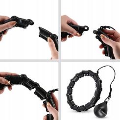 Zestaw hula hop z wypust. i obc. HHW11 black - 2