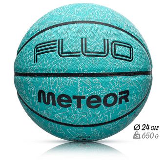 Piłka 7 koszykowa Meteor Fluo miętowy 16751