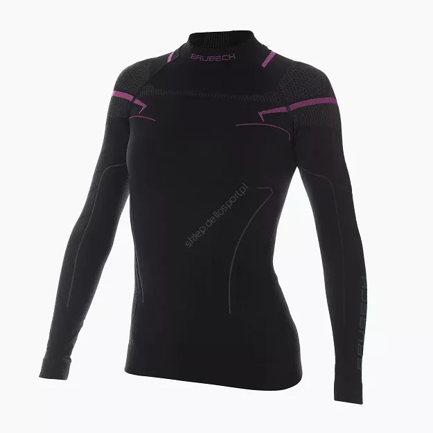 Bluza damska THERMO dł. czar/róż LS13100A