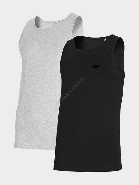 Tshirt czarny+szary melanż TSM010