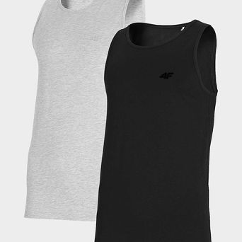 Tshirt czarny+szary melanż TSM010