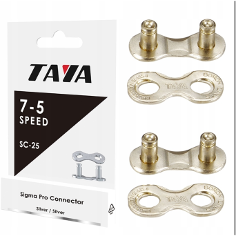 Złączka łańcucha Taya SC-25 5-7 SPEED SILVER 2 szt.