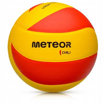 Piłka siatkowa Meteor Chili PU czerwono/żółta