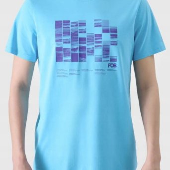 Tshirt błekit turkusowy M2107