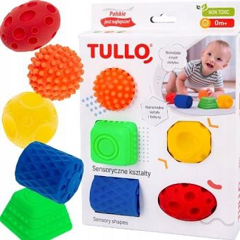 Piłki sensoryczne kształt 5szt AM Tullo kolorowe