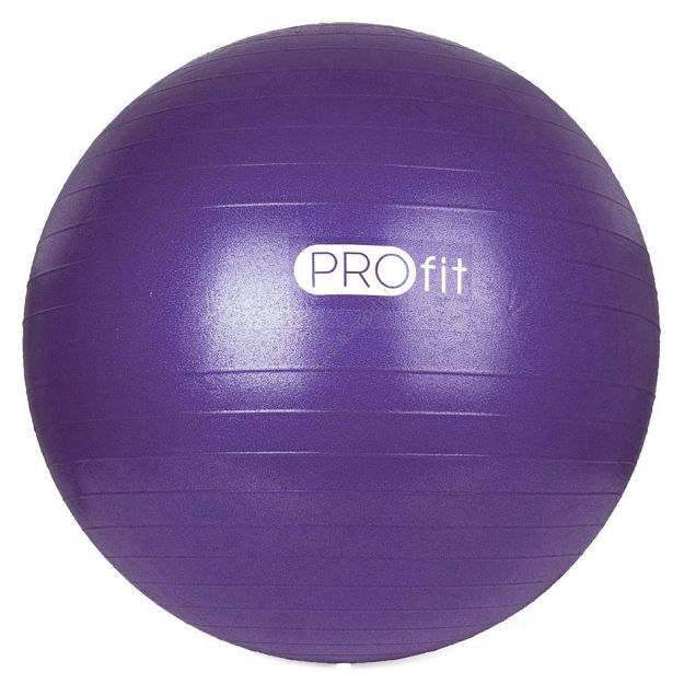 Piłka gimnastyczna Profit fioletowa z pompką 55cm