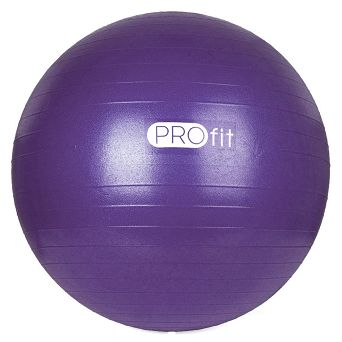 Piłka gimnastyczna Profit fioletowa z pompką 55cm