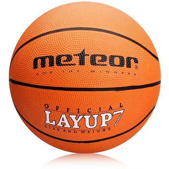 Piłka 7 koszykowa Meteor Layup pomarańczowa 7055