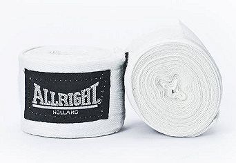 Bandaż bokserski Allright 4, 2m SW06014 biały