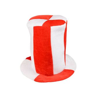 STREFA KIBICA Czapka cylinder biało czerwoni