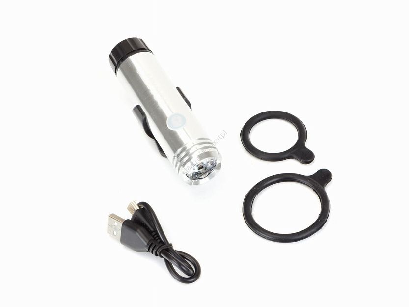 Lampa przednia 1-LED USB R-106 czarna 1 Watt Romet