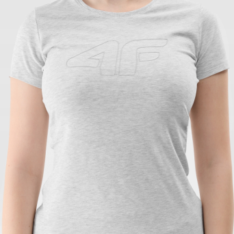 Tshirt chłodny jasny szary melanż F1163