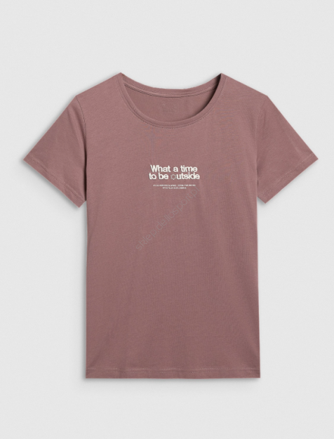 Tshirt ciemny brązowy F2322